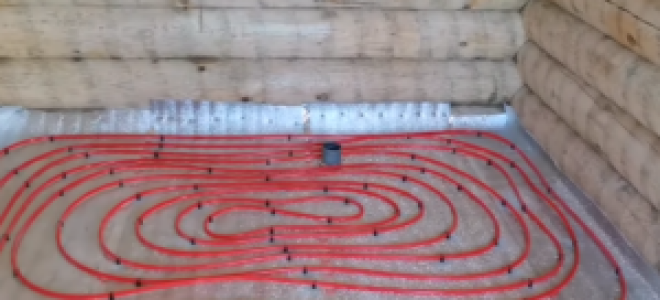 Теплый пол в бане