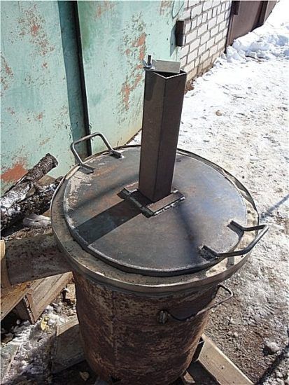 Печь, закрытая крышкой