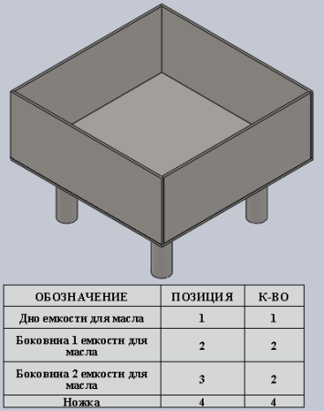 Нижняя емкость для масла