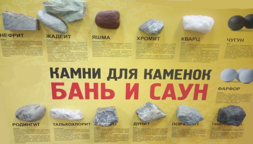 Разновидность камней для бани 